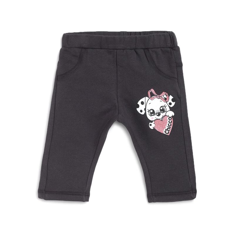 Girls Black Fleece Leggings image number 0